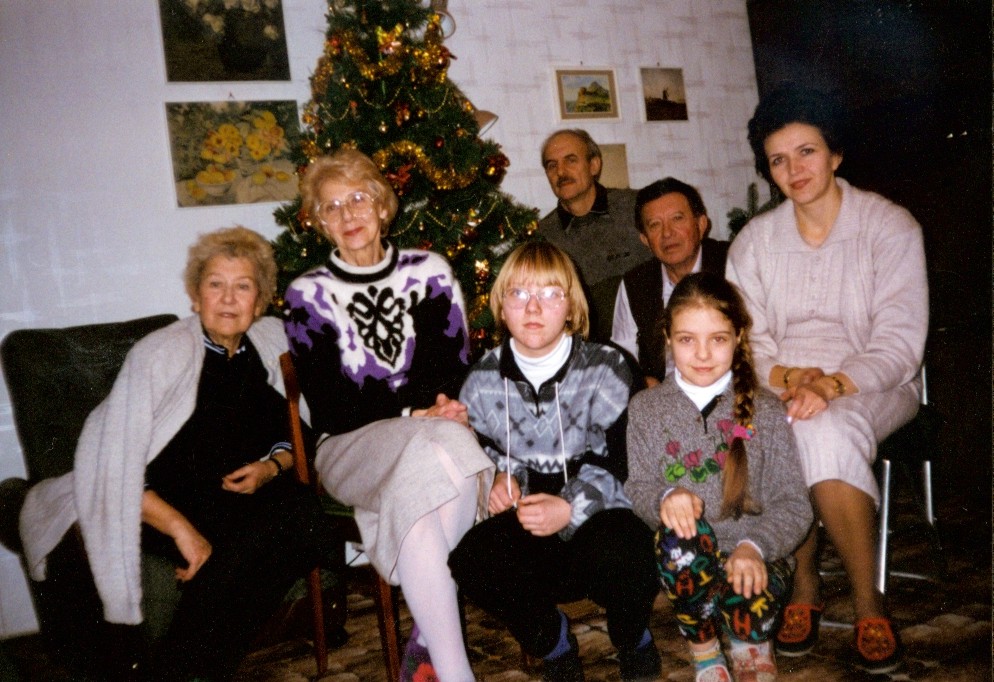 Встреча 1997 Нового года, Польша, Зеленая Гура: Леля, Мира, Кася, Вадим, Толя, Лена, Марина