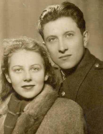 Z żoną Mirą, 1950 rok.