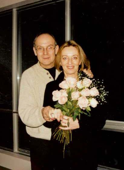 С женой Малгожатой, 2002 год